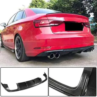 Heckstoßstangen-Diffusor (für Base Sedan 2017-2020, Carbon) Foto 1