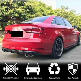 Heckstoßstangen-Diffusor (für Base Sedan 2017-2020, Carbon) Audi A3 2012-2020 Foto 2