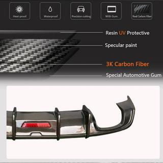 Heckstoßstangen-Diffusor mit LED-Bremslicht (für Base Sedan 2017-2020, Carbon) Audi A3 2012-2020 Foto 3