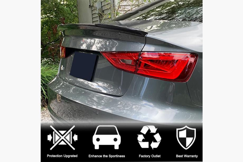 Audi A3 2012-2020 V4 Heckspoiler (für Sedan, Carbon) Foto 2