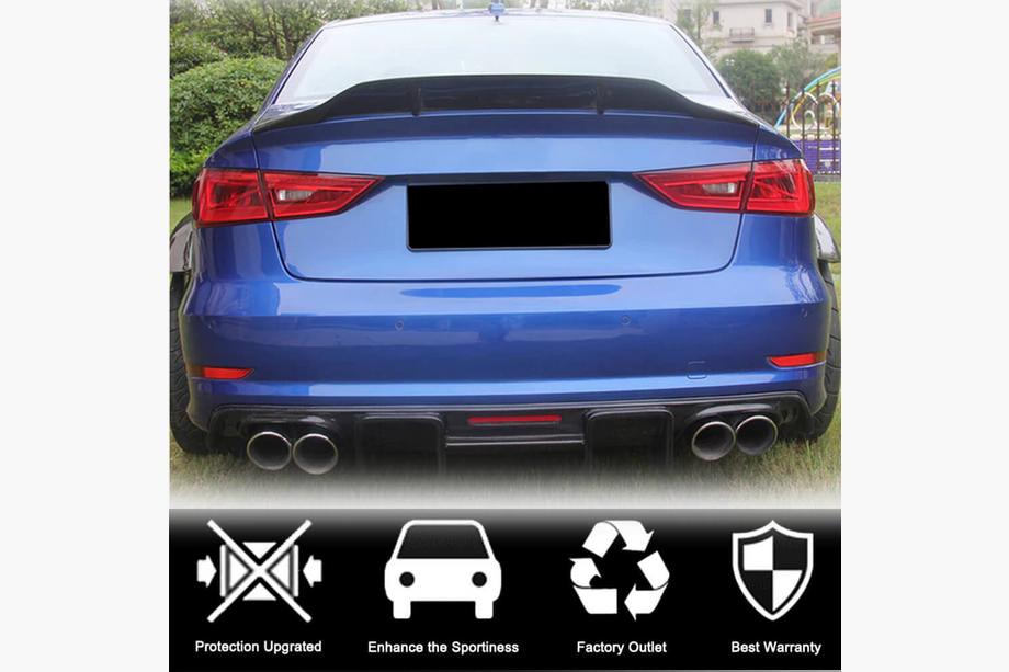 Audi A3 2012-2020 V1 Heckspoiler (für Limousine, Carbon) Foto 3