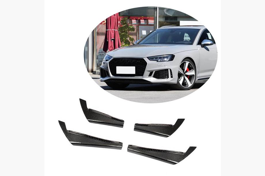 Audi A4 B9 2015-2024 Frontstoßstangenlippe (für Base 2015-2019, Carbon) Foto 1