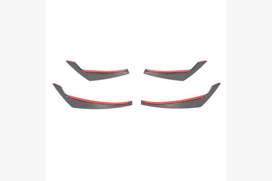 Audi A4 B9 2015-2024 Frontstoßstangenlippe (für Base 2015-2019, Carbon) Foto 4