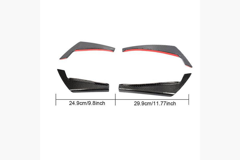 Audi A4 B9 2015-2024 Frontstoßstangenlippe (für Base 2015-2019, Carbon) Foto 5