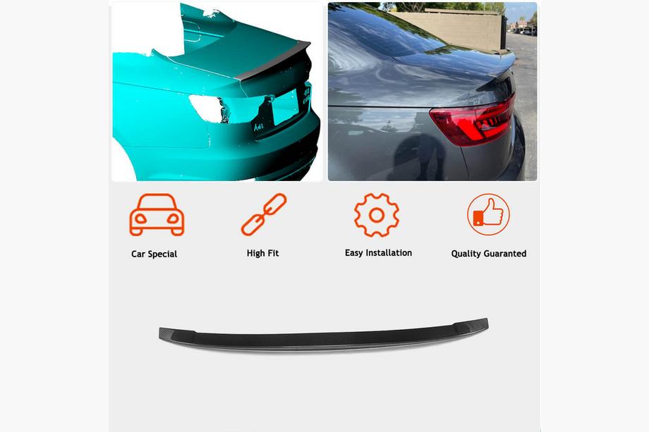 Audi A4 B9 2015-2024 Spoiler V5 (für Sedan, Carbon) Foto 3