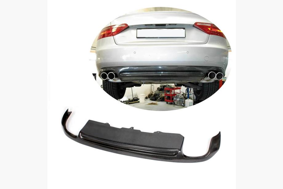 Audi A5 2007-2015 Heckdiffusor Stoßstange (für Base Coupe/Cabrio 2007-2011, Carbon) Image