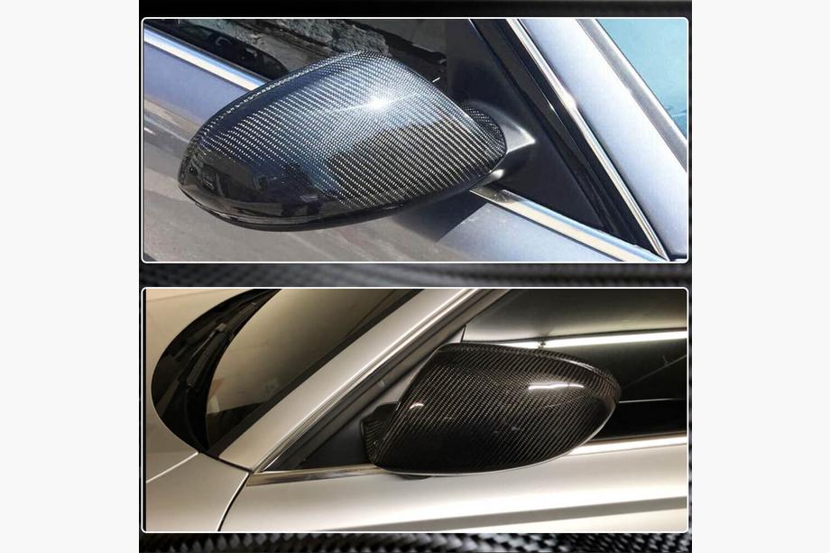 Audi A6 C7 2011-2017 Spiegelabdeckungen, Paar zum Austausch (Carbon) V1 Foto 4
