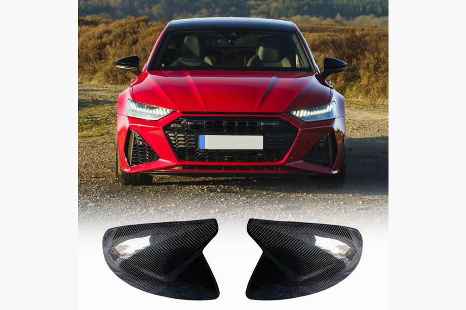 Audi A6 C8 2018–2025 Spiegelabdeckungen, Ersatzstil (Carbon) V2 Image