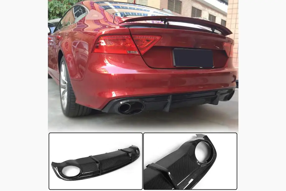 Audi A7 2010-2018 Heckdiffusor V3 (für S-Line, 2010-2014, Carbon) Image