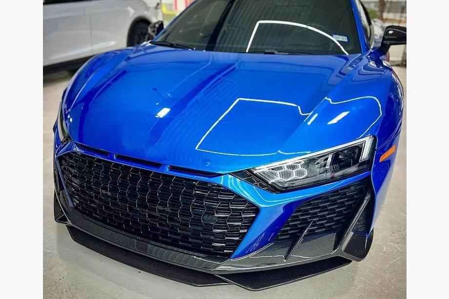 Audi R8 2015- Frontstoßstange Lippe V1 Aufsatz (Carbon) Foto 3