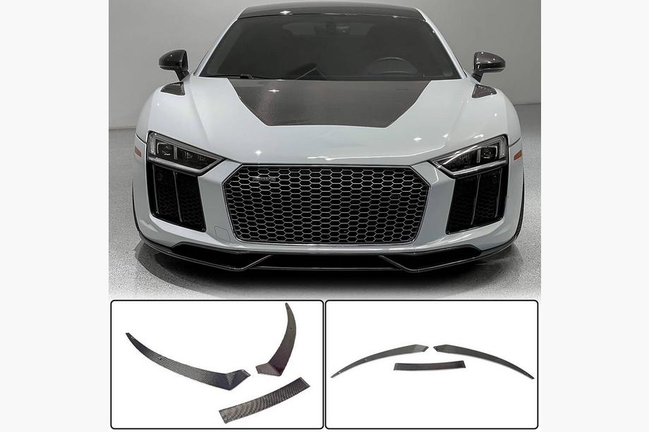 Audi R8 2015- Frontlippe Lip V1 für Frontstoßstange (2015-2020, Carbon) Image