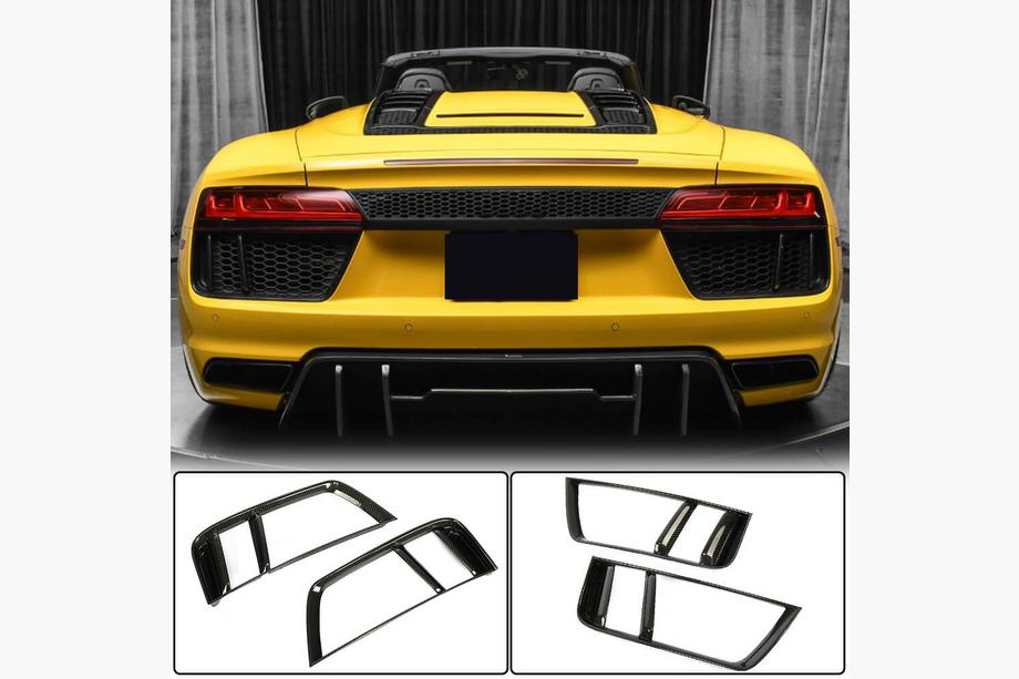 Audi R8 2015- Heckstoßstangenabdeckungen (2015-2020, Carbon) Foto 1