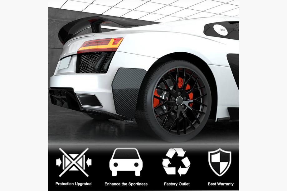 Audi R8 2015- Heckstoßstangenabdeckungen (2015-2020, Carbon) Foto 3