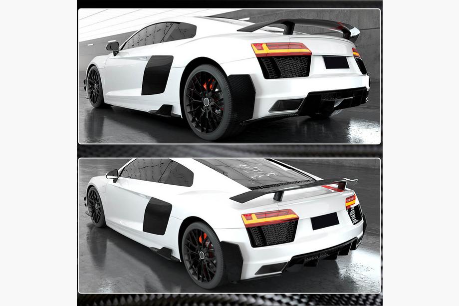 Audi R8 2015- Heckstoßstangenabdeckungen (2015-2020, Carbon) Foto 4