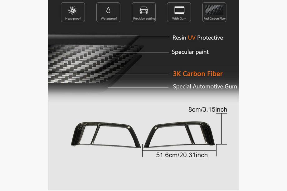 Audi R8 2015- Heckstoßstangenabdeckungen (2015-2020, Carbon) Foto 6