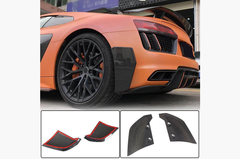 Audi R8 2015- Heckstoßstangen-Splitter V2 (2015-2020, Carbon) Image