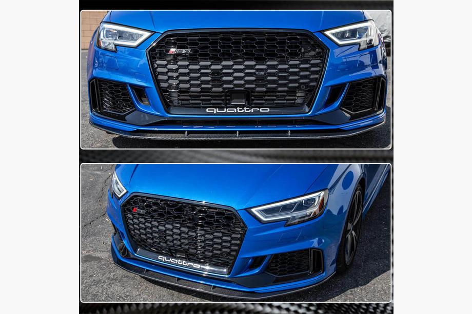 Audi A3 2012-2020 Frontstoßstangen-Lippe V5 (für RS3 Sedan 2017-2020, Carbon) Foto 5