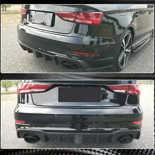 Heckdiffusor mit LED-Bremslicht V2 (für RS3 2017-2019, Carbon) Foto 3