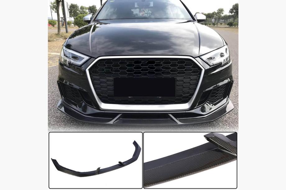Audi A3 2012-2020 Frontstoßstangen-Aufsätze V3 (für RS3 Sedan 2017-2020, Carbon) Foto 1