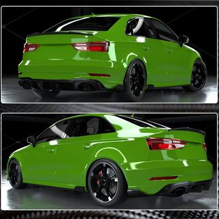 Heckstoßstangen-Diffusor V1 (für RS3 Sedan 2017-2019, Carbon) Audi A3 2012-2020 Foto 4