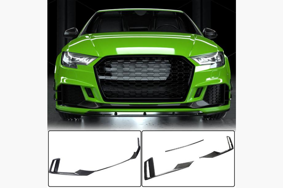 Audi A3 2012-2020 Frontstoßstangen-Lippe V1 (für RS3 Sedan 2017-2020, Carbon) Image