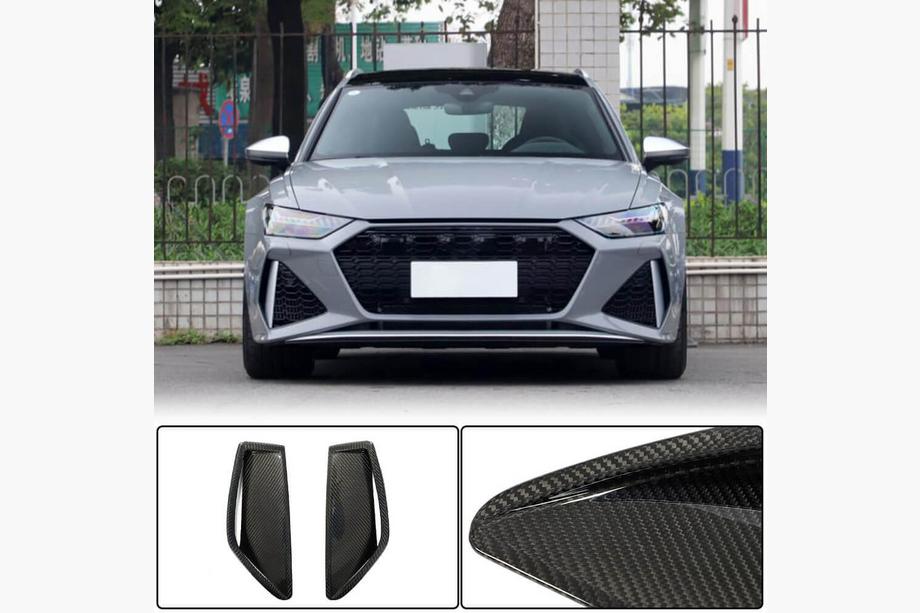 Audi A6 C8 2018–2025 Frontstoßstangenaufsätze (für RS6, Carbon) Image