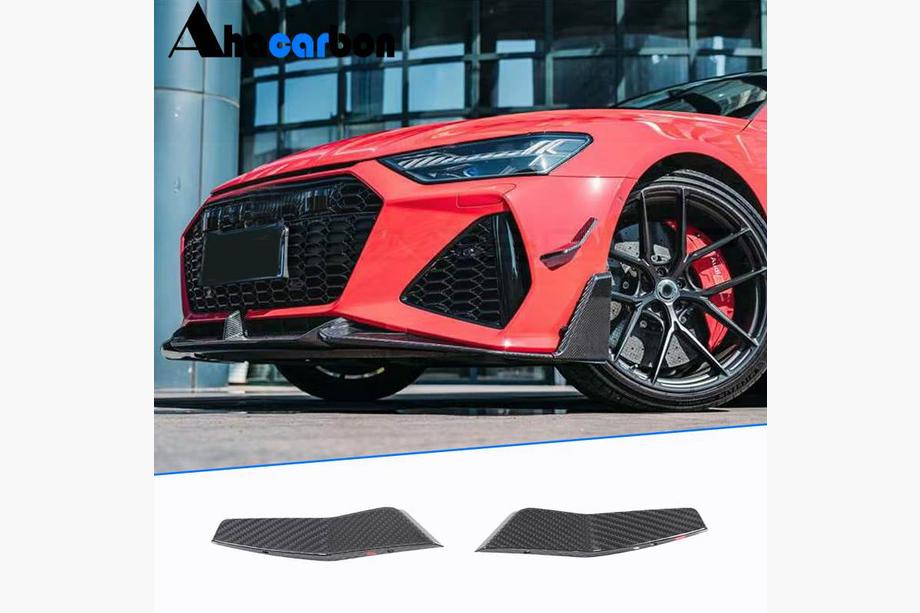 Audi A7 2018- Lufteinlassabdeckungen Frontstoßstange V2 (für RS7 2018-2022, Trockencarbon) Image