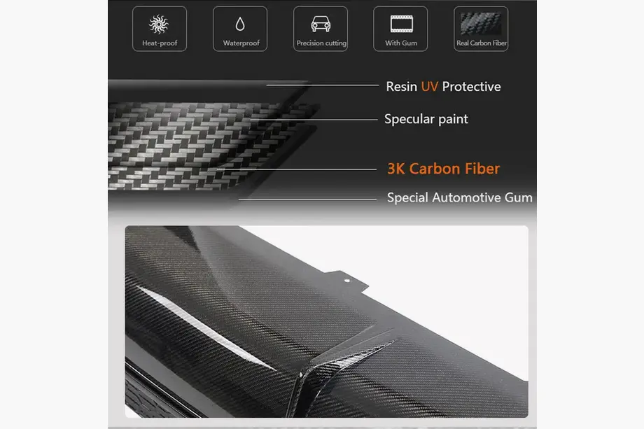 Heckdiffusor Stoßstange (2020-2023, Carbon) Audi Q8 2018- Foto 4