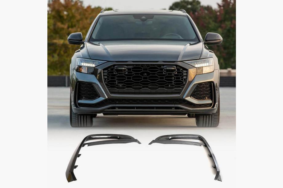 Audi Q8 2018- Abdeckungen für Nebelscheinwerfer (Carbon) Foto 1