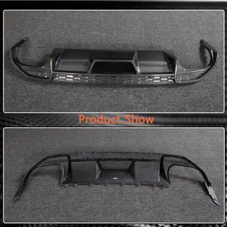Heckstoßstangen-Diffusor V1 (für S-Line Sedan 2020-2023, Carbon) Foto 4