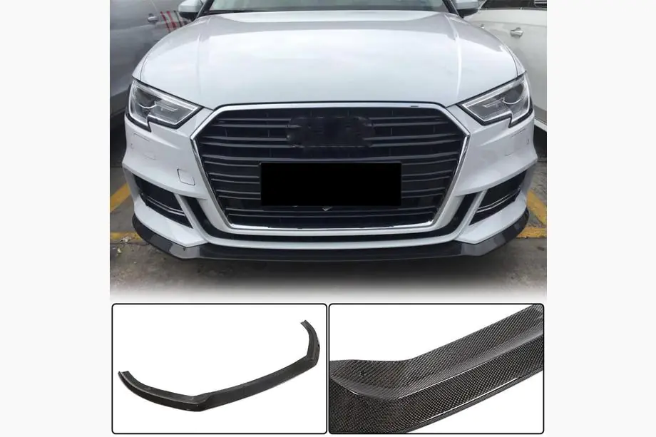 Audi A3 2012-2020 Frontlippe Lip V5 (für S-Line Sedan 2017-2020, Carbon) Image