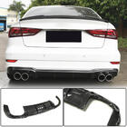 Audi A3 2012-2020 Heckstoßstangen-Diffusor V5 (für S-Line Sedan 2017-2020, Carbon) Foto 1