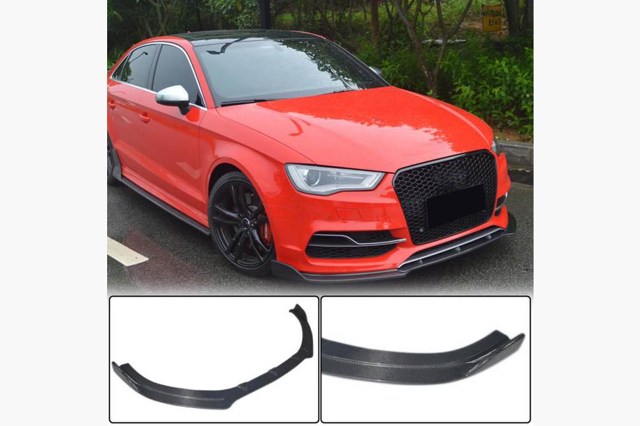 Audi A3 2012-2020 Frontstoßstangen-Lippe Lip V3 (für S-Line Sedan 2012-2016, Carbon) Image