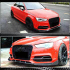 Audi A3 2012-2020 Frontlippe für die vordere Stoßstange Lip V2 (für S-Line Sedan 2012-2016, Carbon) Foto 4