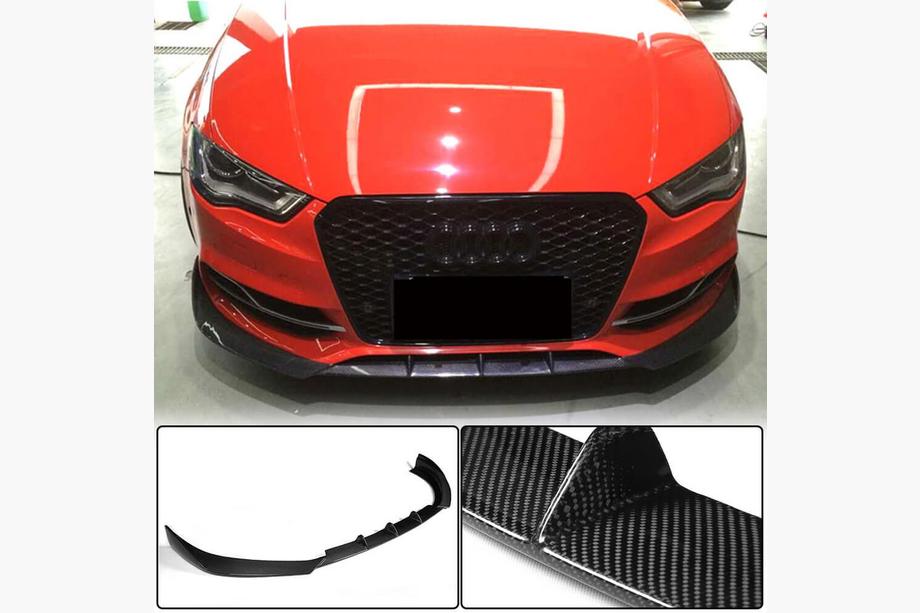 Audi A3 2012-2020 Frontlippe für die vordere Stoßstange Lip V2 (für S-Line Sedan 2012-2016, Carbon) Image
