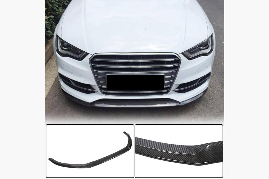 Audi A3 2012-2020 Frontstoßstangen-Lippe Lip V1 (für S-Line Sedan 2012-2016, Carbon) Image