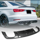 Audi A3 2012-2020 Heckstoßstangen-Diffusor V2 (für S-Line Sedan 2012-2016, Carbon) Foto 1