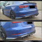 Audi A3 2012-2020 Heckstoßstangen-Diffusor V1 (für S-Line Sedan 2012-2016, Carbon) Foto 3