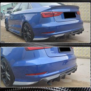 Heckstoßstangen-Diffusor V1 (für S-Line Sedan 2012-2016, Carbon) Audi A3 2012-2020 Foto 3