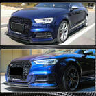 Audi A3 2012-2020 Frontstoßstangen-Lippe Lip V4 (für S-Line Sedan 2017-2020, Carbon) Foto 3