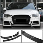 Audi A3 2012-2020 Frontstoßstangenlippe Lip V2 (für S-Line Sedan 2017-2020, Carbon) Foto 1