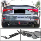 Audi A3 2012-2020 Heckstoßstangen-Diffusor V2 (für S-Line Sedan 2017-2020, Carbon) Foto 1