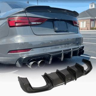 Heckstoßstangen-Diffusor V1 (für S-Line Sedan 2017-2020, Carbon) Audi A3 2012-2020 Foto 1