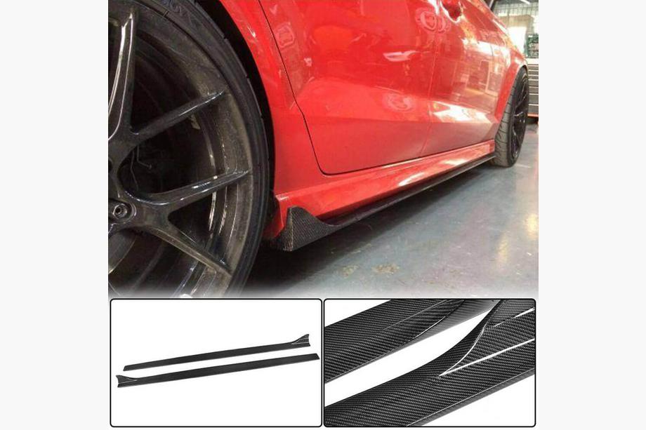 Audi A3 2012-2020 Seitenschweller V2 (für S-Line Sedan, Carbon) Image