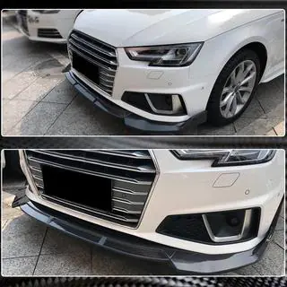 Frontlippe für die Frontstoßstange Lip V1 (für S-Line Sedan 2015-2019, Carbon) Foto 4