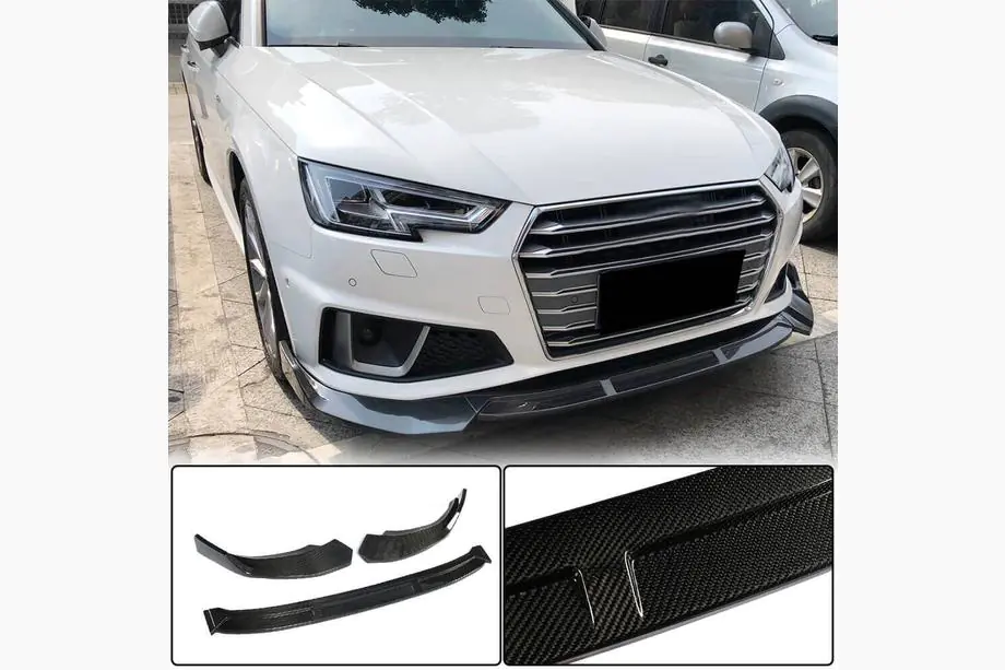 Audi A4 B9 2015-2024 Frontlippe für die Frontstoßstange Lip V1 (für S-Line Sedan 2015-2019, Carbon) Image