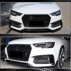 Audi A4 B9 2015-2024 Frontstoßstangen-Lippe Lip V2 (für S-Line Sedan 2015-2019, Carbon) Foto 5