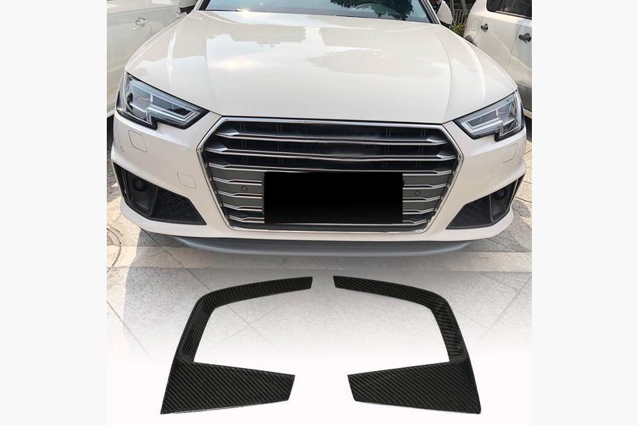 Audi A4 B9 2015-2024 Vordere Nebelscheinwerfer-Lufteinlässe (Carbon) V2 Image