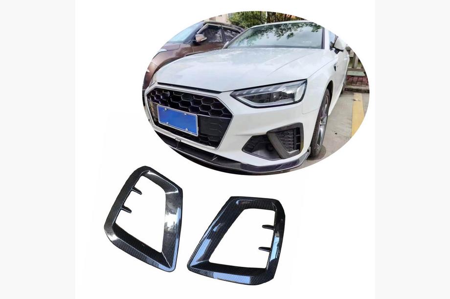 Audi A4 B9 2015-2024 Nebelscheinwerfer-Blenden V1 (für S-Line Sedan 2015-2019, Carbon) Foto 1