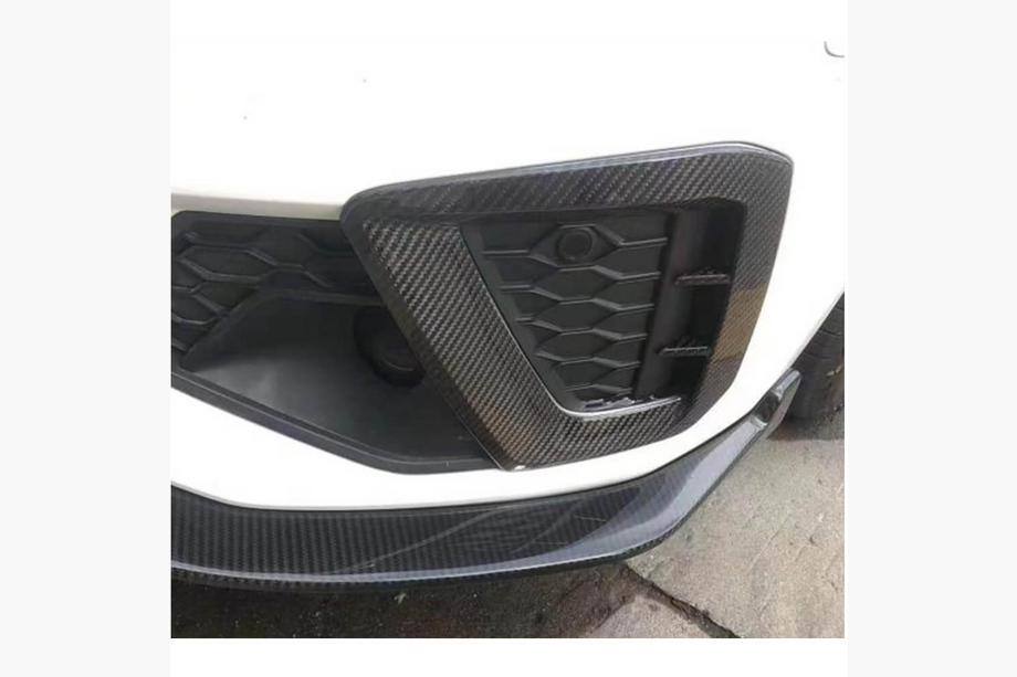 Audi A4 B9 2015-2024 Nebelscheinwerfer-Blenden V1 (für S-Line Sedan 2015-2019, Carbon) Foto 3